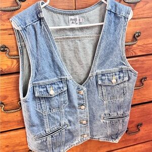 Princess Polly Light Blue Denim Vest